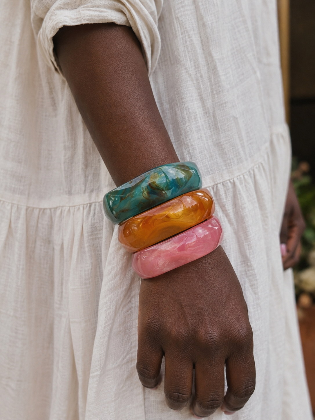 Bracelets en résine