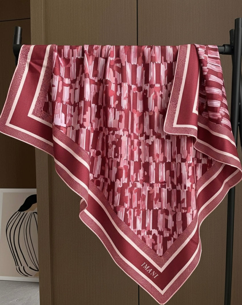 Carré de soie imani "rouge"