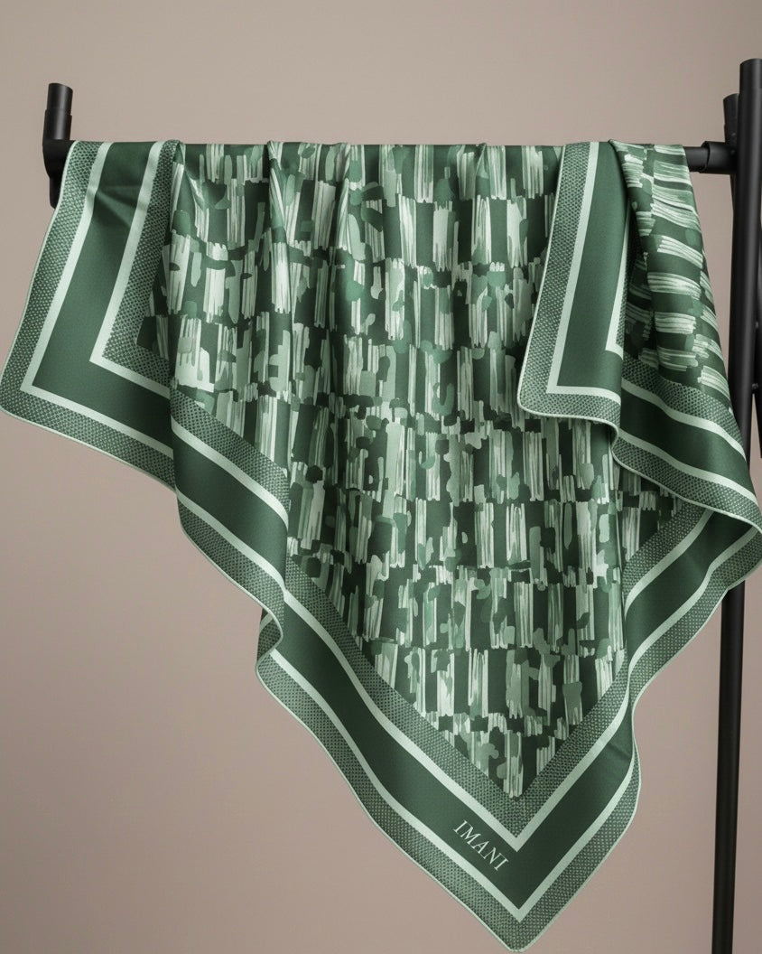 Carré de soie "vert"